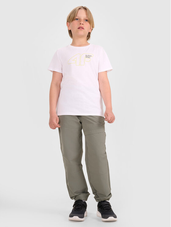 4F 4F T-Shirt BASIC+ Bílá Regular Fit