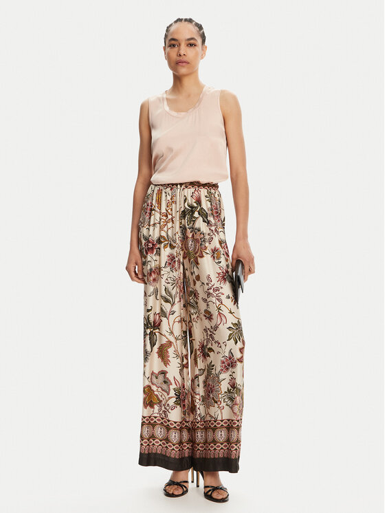 ViCOLO ViCOLO Palazzo hlače TD0829 Bež Wide Leg