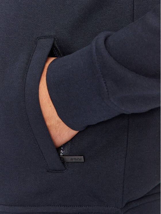 KARL LAGERFELD KARL LAGERFELD Pulóver Zip 705895 500900 Sötétkék Regular Fit