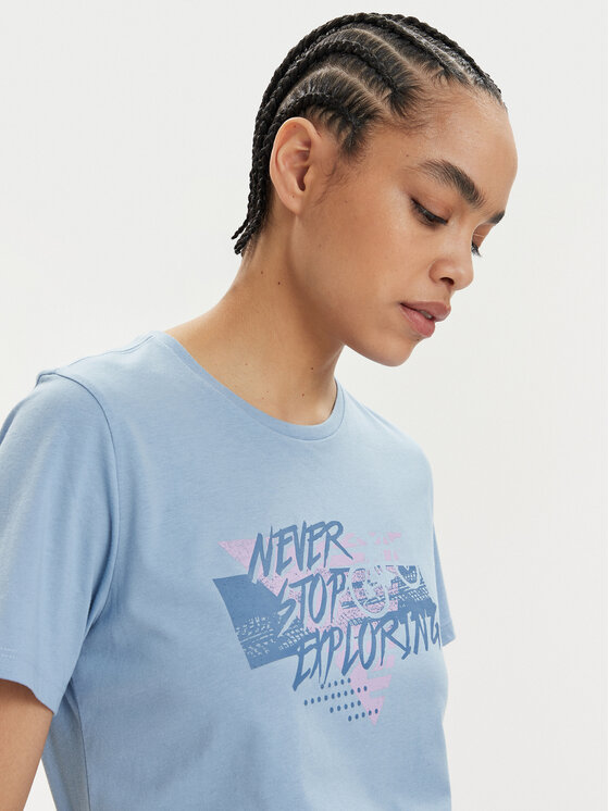 The North Face The North Face Koszulka techniczna Foundation Traces NF0A882U Niebieski Regular Fit