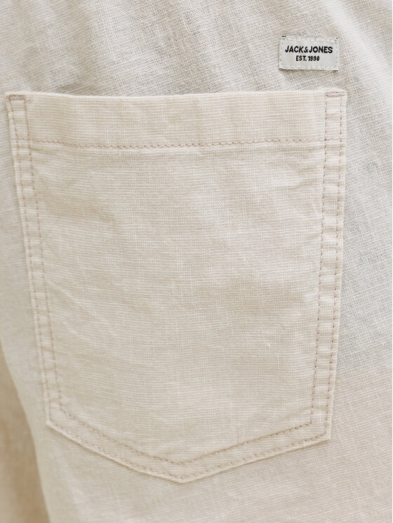 Jack & Jones Jack & Jones Kratke hlače iz tkanine Jaiden 12293768 Bež Relaxed Fit