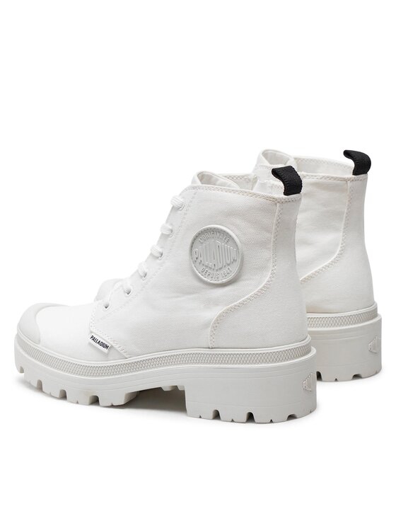 Palladium Palladium Schnürstiefeletten Pallabase Twill 96907-141-M Weiß