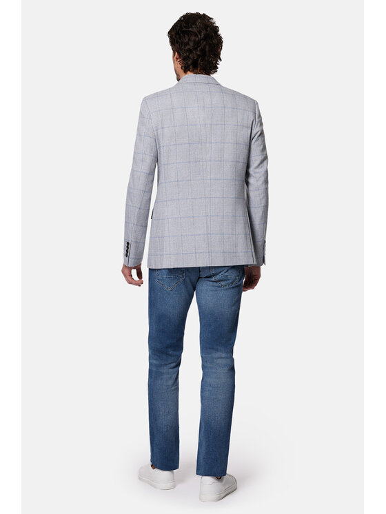 Lancerto Lancerto Marynarka Wilton MA131124000023 Szary Slim Fit