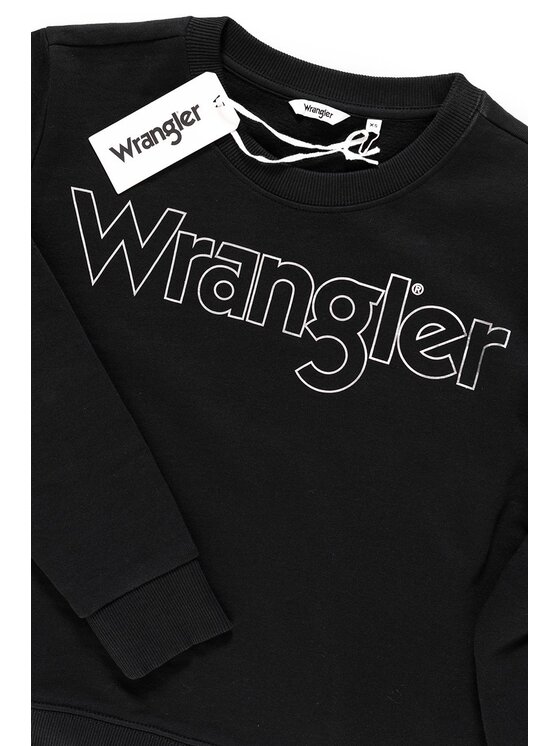 Wrangler Wrangler Bluza CREW SWEAT Czarny Regular Fit