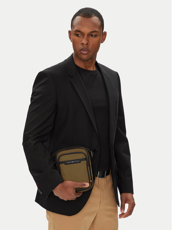 Tommy Hilfiger Tommy Hilfiger Τσαντάκι Th Repreve Mini Reporter AM0AM13465 Καφέ