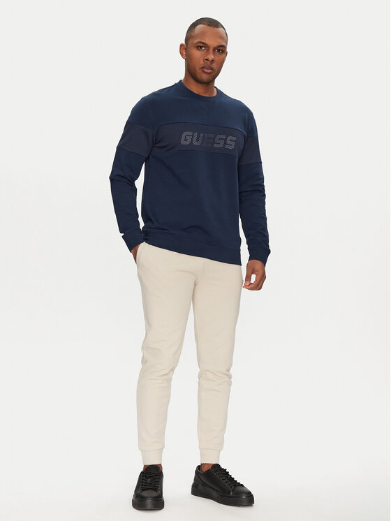 Guess Guess Bluza Z5GQ09 K6ZS1 Granatowy Regular Fit
