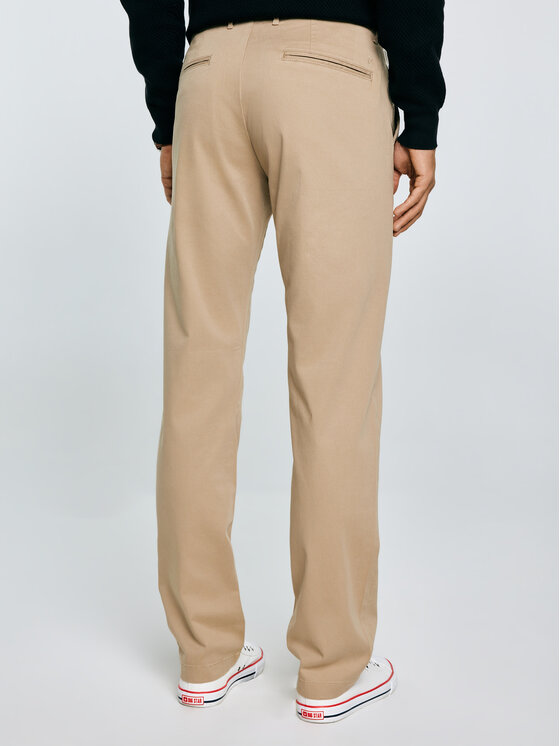 BIG STAR BIG STAR Chinosy TREVOR Beżowy Slim Fit