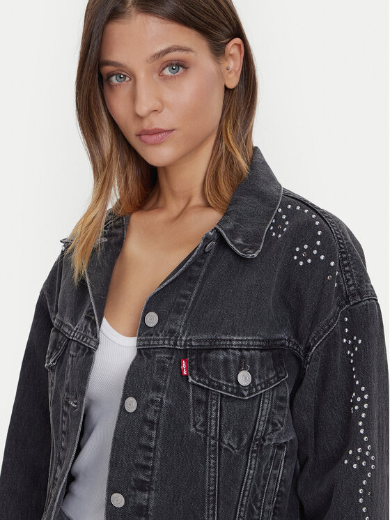 Levi's® Levi's® Farmer kabát 90s Trucker A9456-0003 Fekete Relaxed Fit
