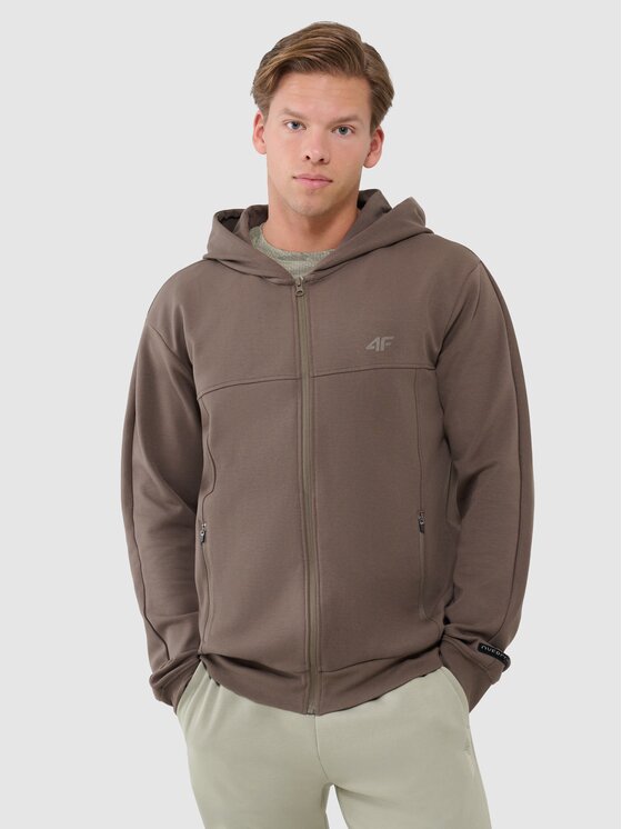 4F 4F Felpa 4FWSS25TSWSM1537-80S Marrone Regular Fit