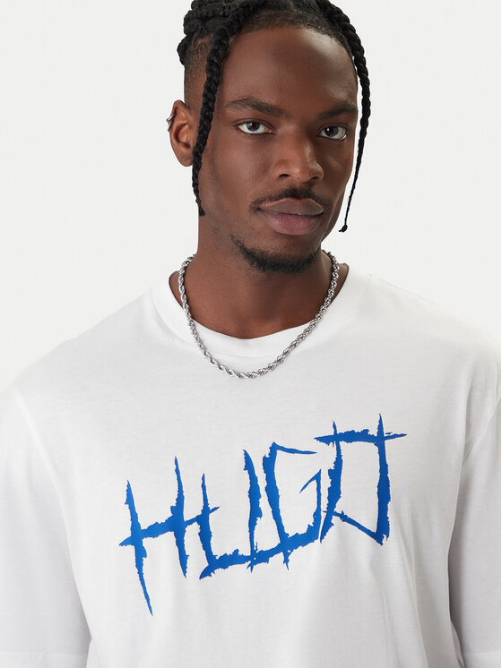 HUGO HUGO Marškinėliai Namerix 50554350 Balta Regular Fit