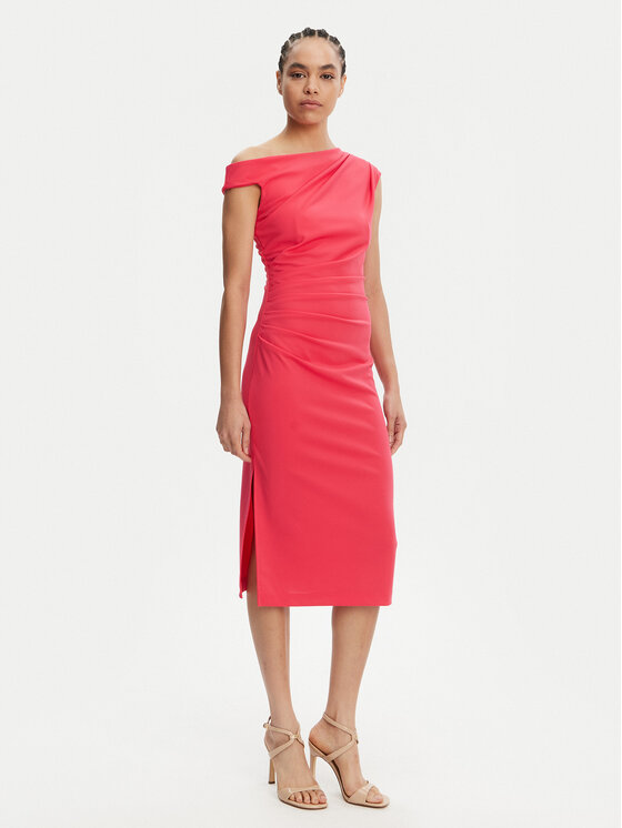 Rinascimento Rinascimento Sukienka koktajlowa CFC0123797003 Różowy Regular Fit