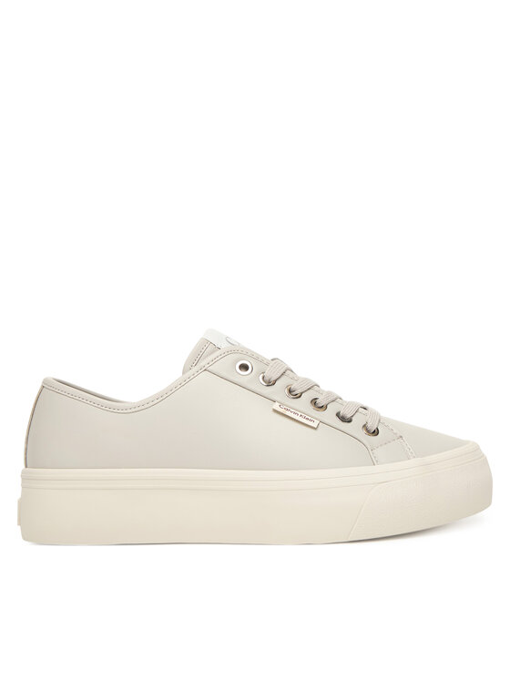 Calvin Klein Calvin Klein Sportcipők Vulc Flatf Lace Up Lth YW0YW01932 Szürke