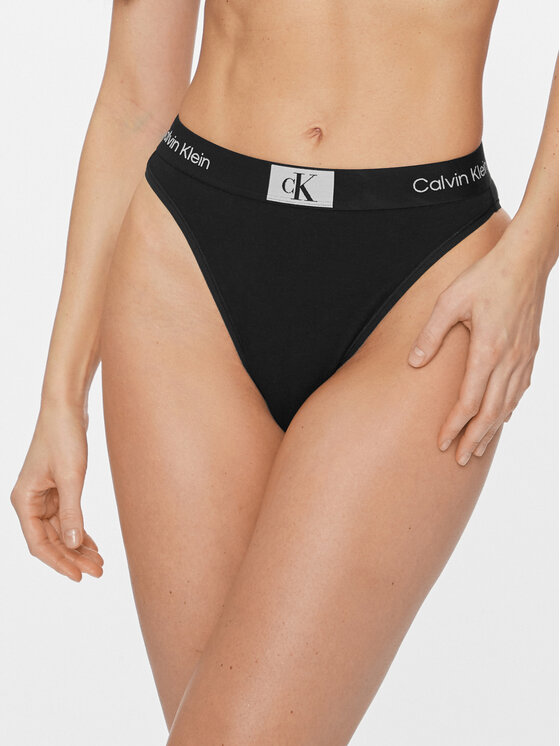 Calvin Klein Underwear Braziljske Spodnje Hlačke High Waist Brazilian 000QF7223E Črna