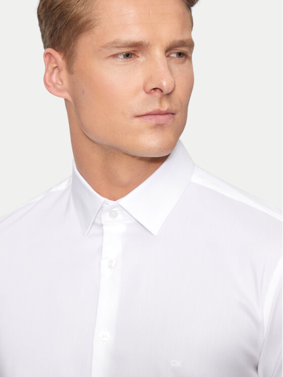Calvin Klein Calvin Klein Риза K10K113182 Бял Slim Fit