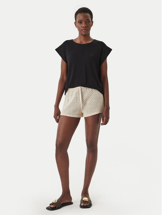 Emporio Armani Emporio Armani Marškinėliai EW003407 AF20240 UC001 Juoda Regular Fit