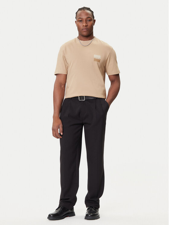 HUGO HUGO T-Shirt Dusplito 50542816 Beżowy Relaxed Fit