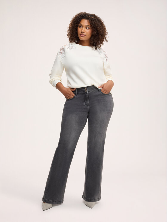 Fiorella Rubino Fiorella Rubino Bluza G869L009417N011 Biały Over Fit