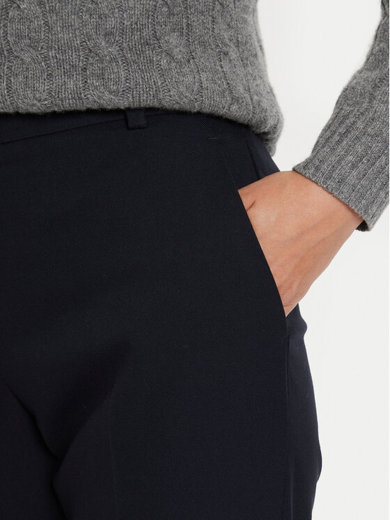Tommy Hilfiger Tommy Hilfiger Hlače iz tkanine Core WW0WW42953 Mornarsko modra Flare Fit