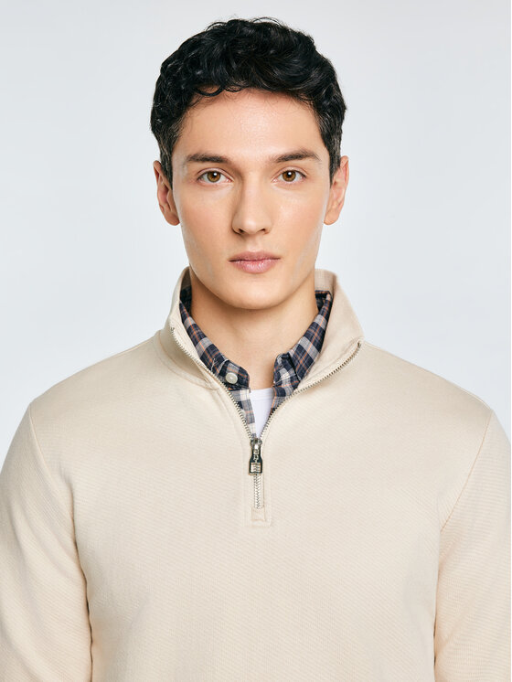 BIG STAR BIG STAR Bluza SALIH Kremowy Basic Fit