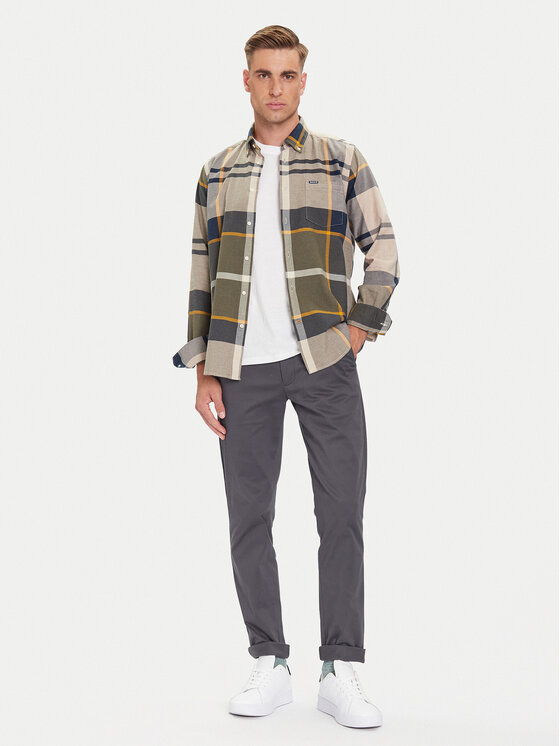 Barbour Barbour Košile Dunoon MSH4980TN16 Zelená Regular Fit
