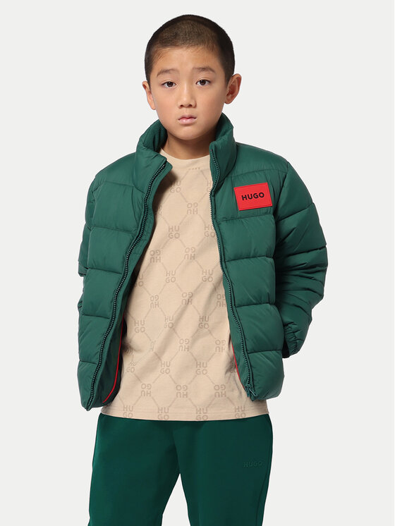 HUGO Giubbotto invernale G00198 M Verde Regular Fit, taglia : 12Y