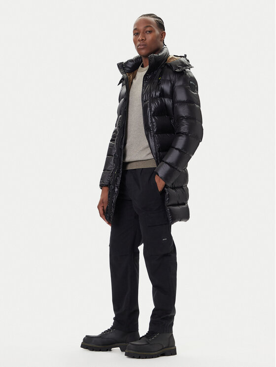 Blauer Blauer Vatovaná bunda 25WBLUK03147 Čierna Regular Fit