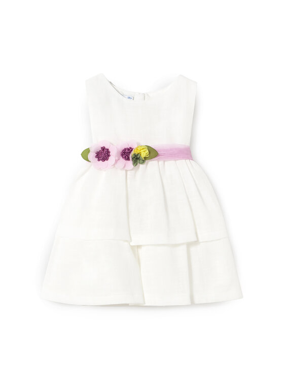 Mayoral Mayoral Elegantes Kleid 1911 Weiß Regular Fit