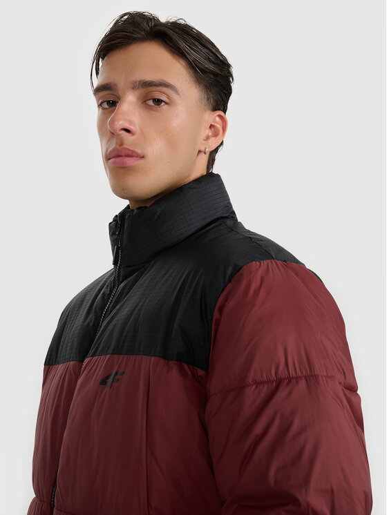 4F 4F Kurtka puchowa APRES SKI Bordowy Regular Fit