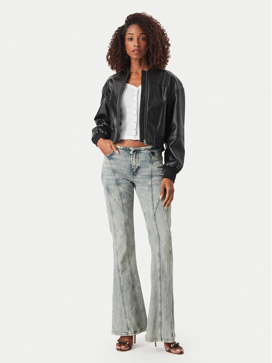 Guess Jeans Guess Jeans Куртка бомбер W6YL01 W2525 Чорний Regular Fit