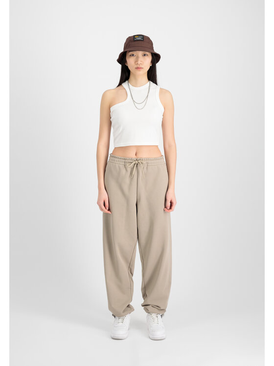 Alpha Industries Alpha Industries Joggery Alpha Essentials Rubber Logo Jogger Women Żółty Relaxed Fit