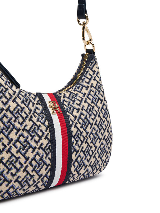 Tommy Hilfiger Tommy Hilfiger Torbica Th Jacquard Ess Shoulder Bag AW0AW19331 Plava