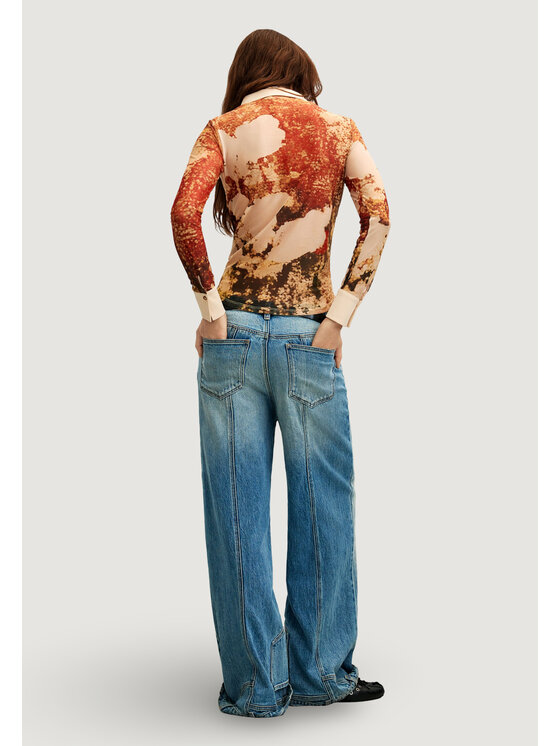 Desigual Desigual Πουκάμισο TS_ATENAS Μπεζ Casual Fit
