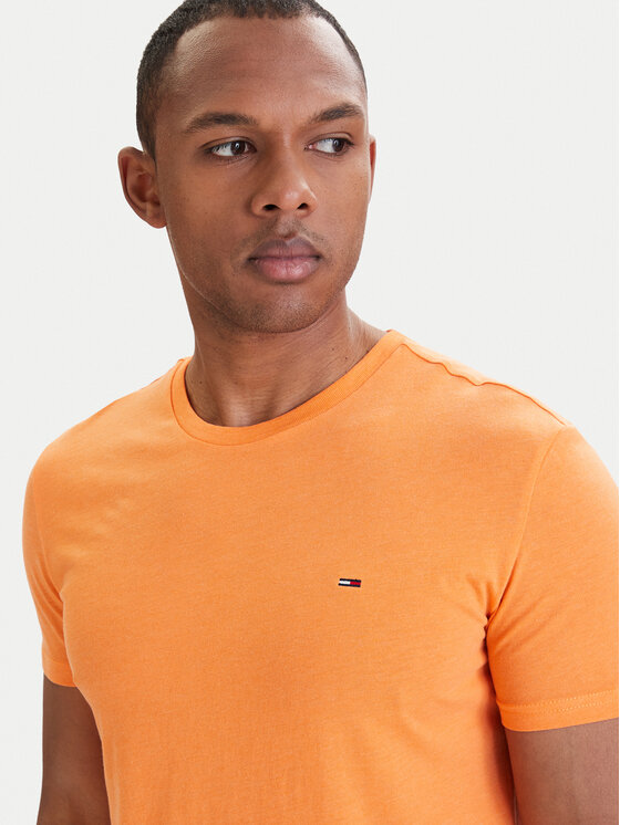 Tommy Jeans Tommy Jeans T-shirt DM0DM20363 Narančasta Slim Fit