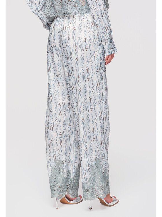 Ombre Ombre Spodnie materiałowe OW-PA-E0006 Niebieski Relaxed Fit