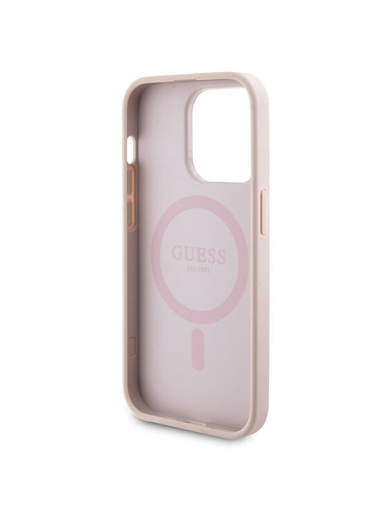 Guess Guess Zestaw prezentowy etui do iPhone 15 Pro Max + powerbank 4G Metal Logo Różowy