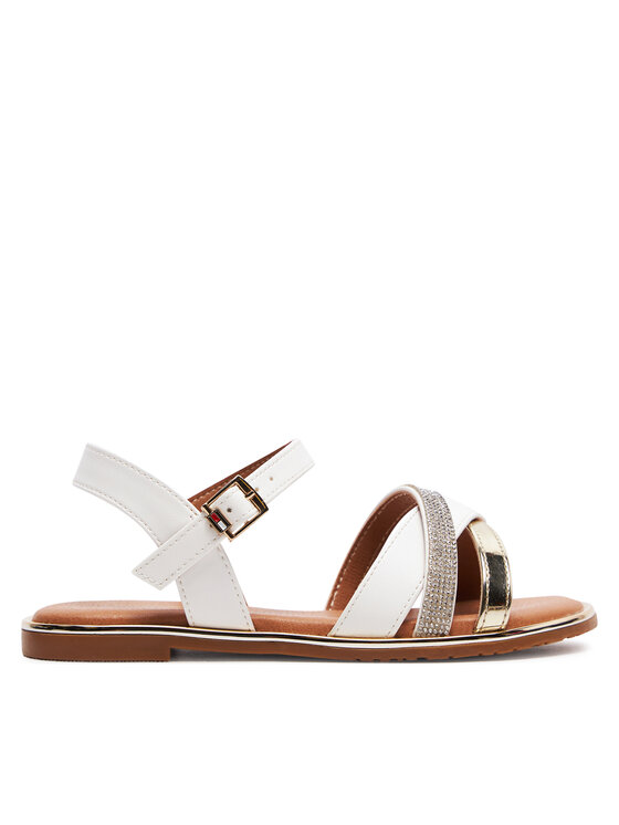 Tommy Hilfiger Sandali Flat Sandal T3A2-33252-0326 Bela