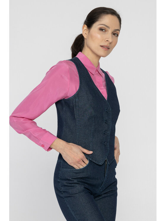 Deni Cler Milano Deni Cler Milano Marynarka W-DC-4002-D2-H8-56-1 Granatowy Regular Fit