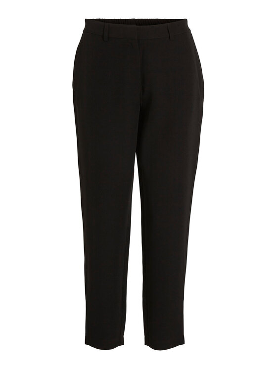 Vila Vila Auduma bikses Kamma 14084356 Melns Regular Fit