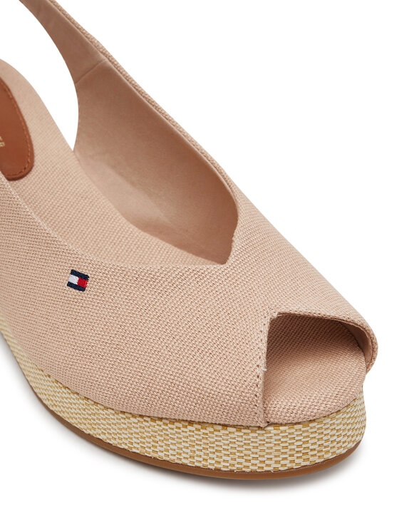 Tommy Hilfiger Tommy Hilfiger Espadrile Flag Mid Wedge Espad Slingback FW0FW08595 Ružičasta