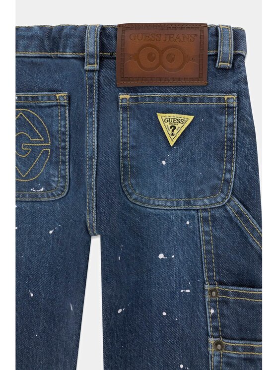 Guess Kids Guess Kids Kalhoty z materiálu 183591 Modrá Regular Fit