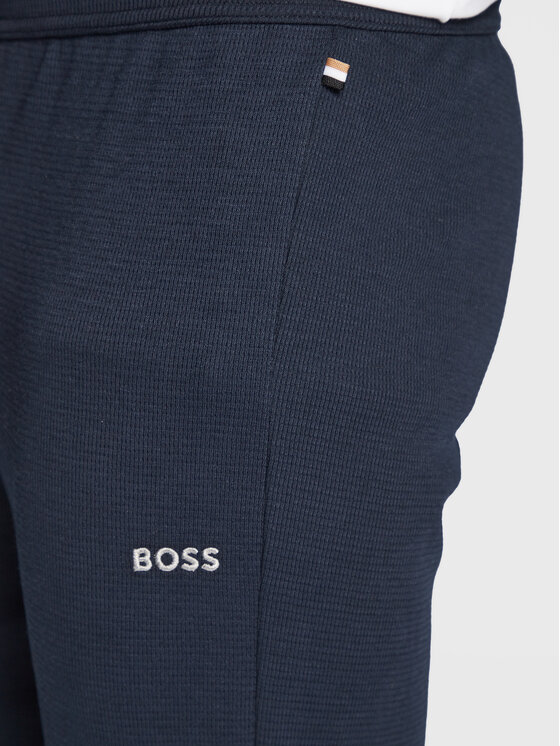BOSS Boss Pyžamové nohavice Waffle 50486456 Tmavomodrá Regular Fit
