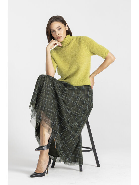 Deni Cler Milano Deni Cler Milano Spódnica midi W-DC-7062-E5-M5-46-1 Czarny A-Line Fit