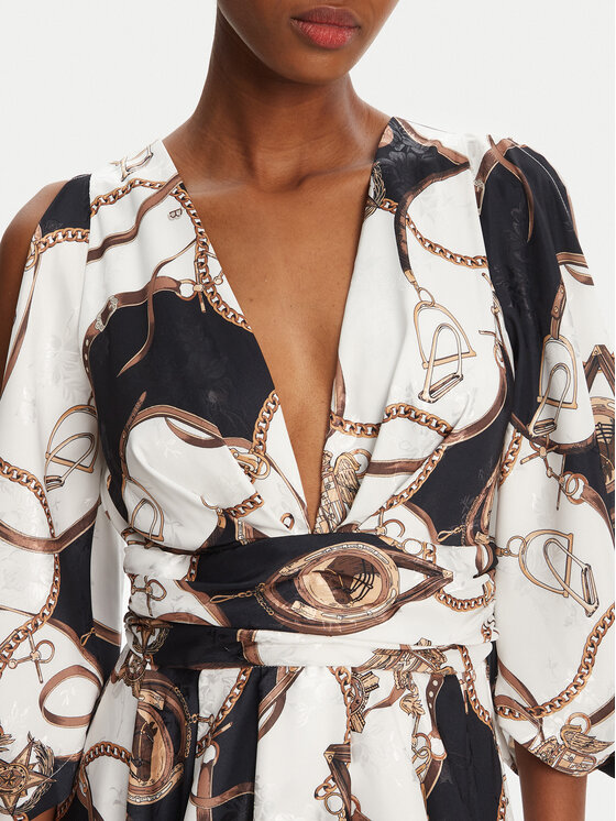 Babylon Babylon Cocktail obleka S00882 Pisana Regular Fit