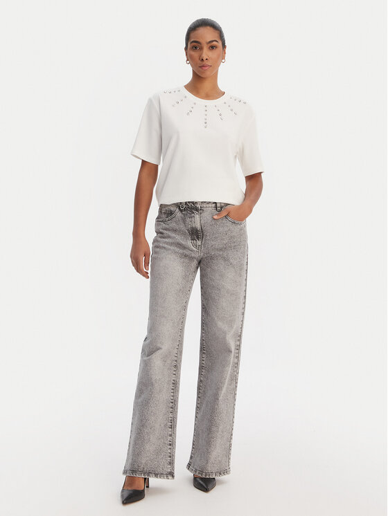 Morgan Morgan Jeans 261-PIGRIM Grigio Wide Leg