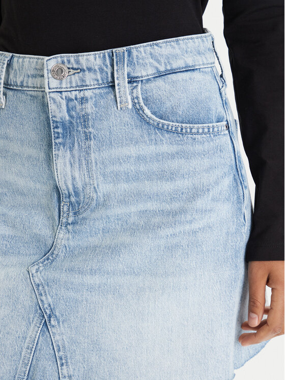 Guess Fustă de blugi W6RD1H D6833 Albastru Regular Fit | Modivo.ro