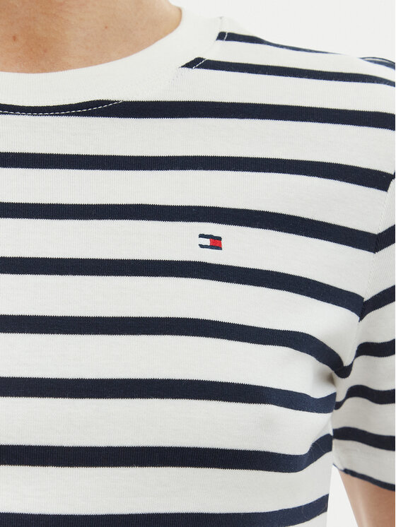 Tommy Hilfiger Tommy Hilfiger Marškinėliai New Cody WW0WW40587 Balta Slim Fit
