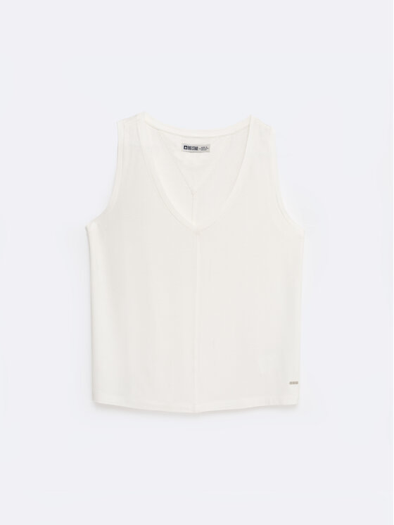 BIG STAR BIG STAR Top PISTIMA Biały Basic Fit