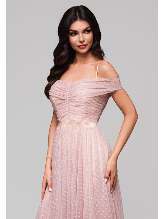 Ombre Ombre Sukienka koktajlowa LA-OM-DLR131 Różowy Regular Fit
