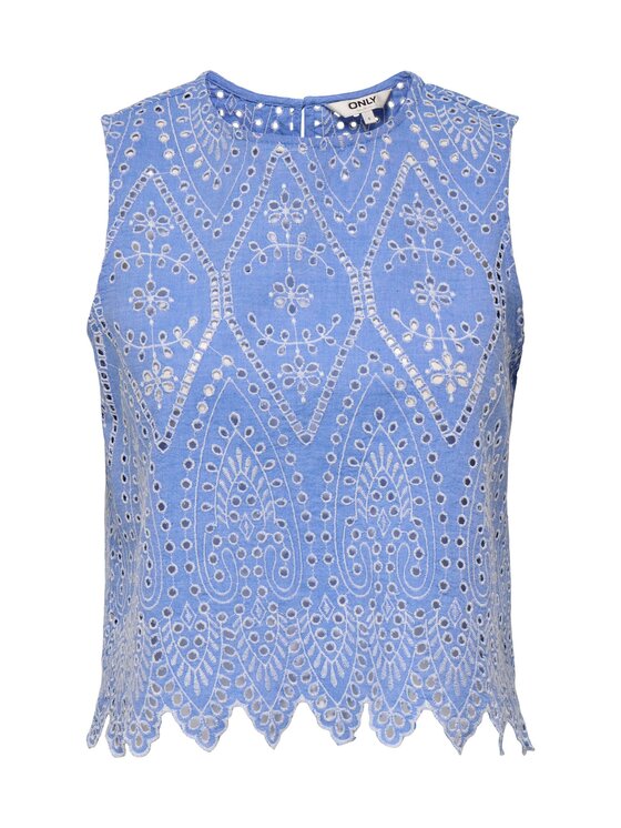 ONLY ONLY Top Top onltulum sl emb Blu Regular Fit