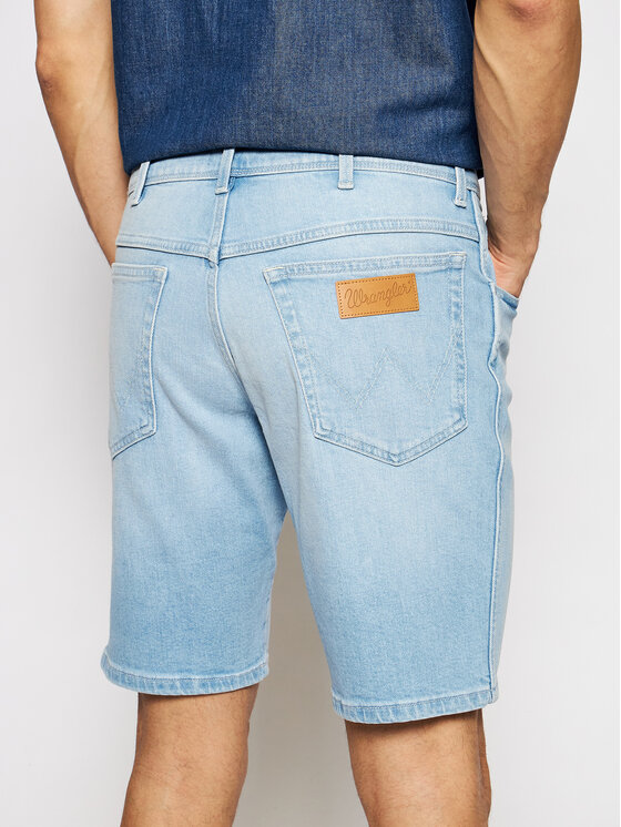 Wrangler Wrangler Pantaloncini di jeans Texas W11CZH280 112126021 Celeste Slim Fit